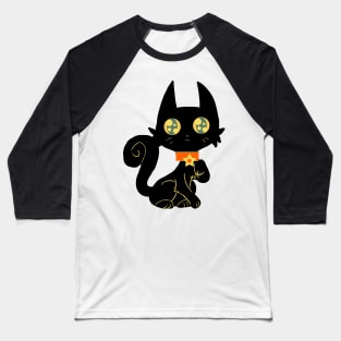 Pretty Black Cat Baseball T-Shirt